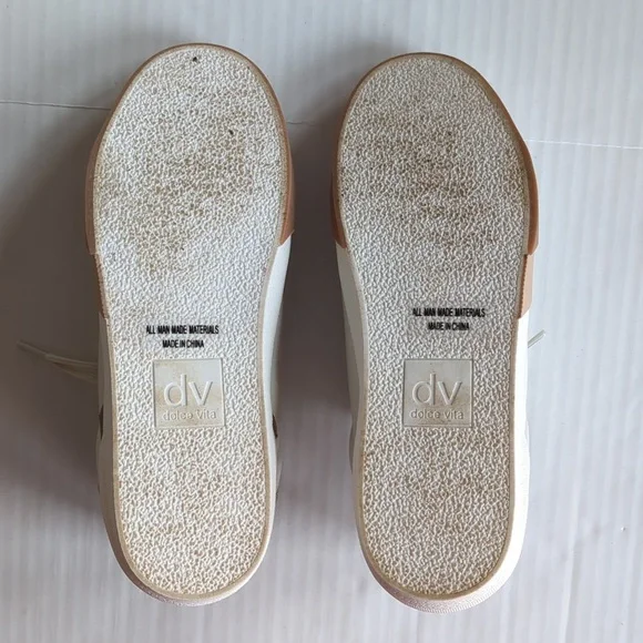 DV Dolce Vita Harryson Faux Leather Lace Up Sneakers 7.5 Blush Multi - Picture 16 of 16